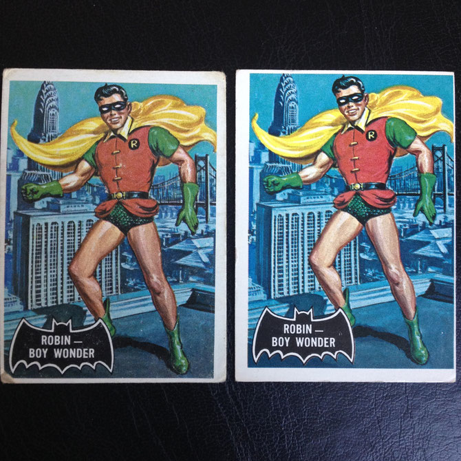 Robin the Boy Wonder, from the "Black Bat" series of trading cards by Topps (1966).
