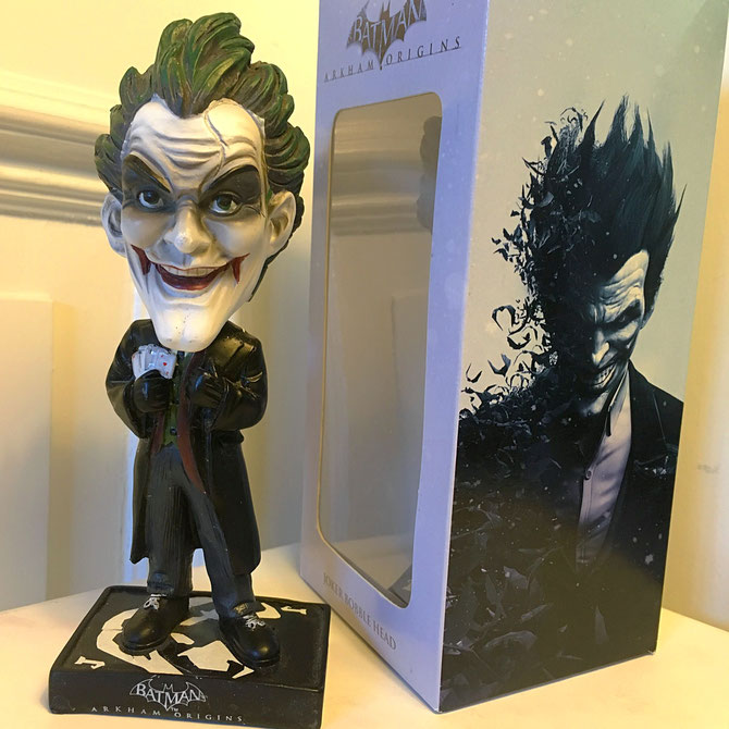 Arkham Origins Joker Bobble Head from 2013. A European editon.