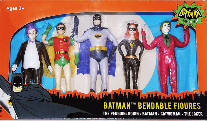 Batman the Classic TV series - Bendable figures 5-pack. From NJCroce.