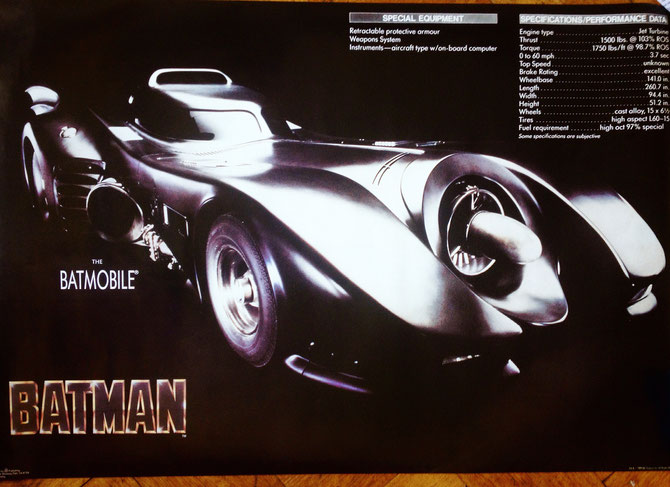 Batmobile poster from 1989.