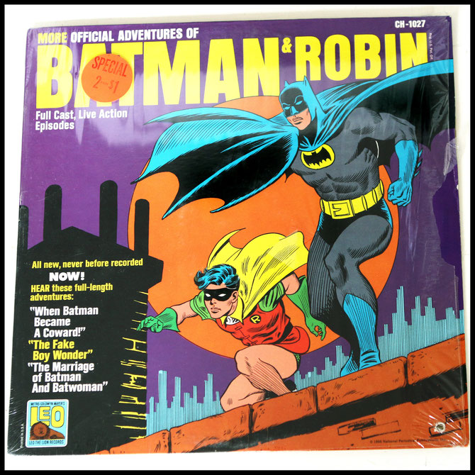 More official adventures of Batman & Robin, vinyl record from 1966.