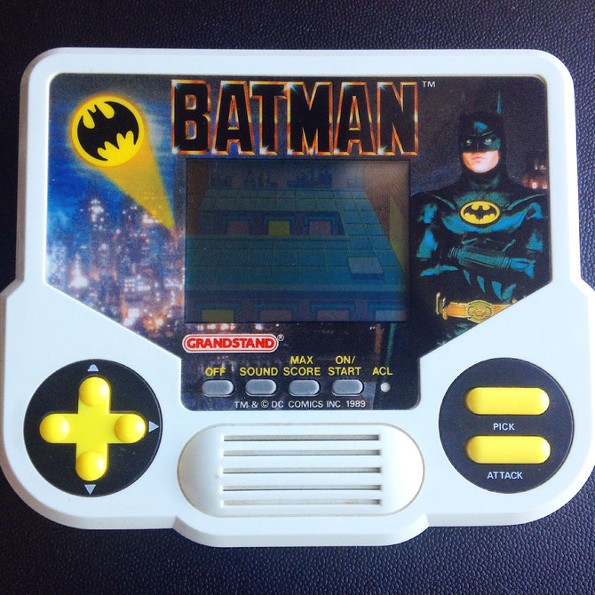 The Batman handheld electronic LCD game from 1989. GrandStand / Tiger Electronics.