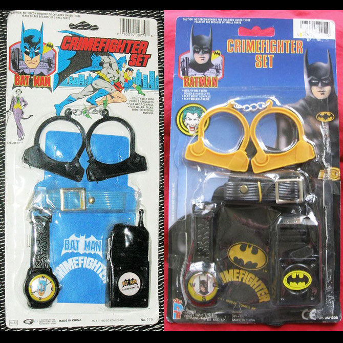 Batman Crimefighter sets, 1982 / 1989 version.