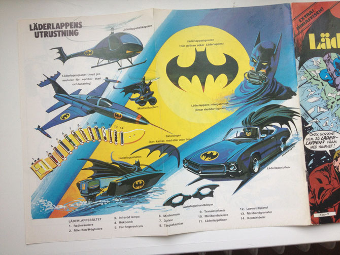 Swedish "Läderlappen" (Batman) poster from a 1977 comic book