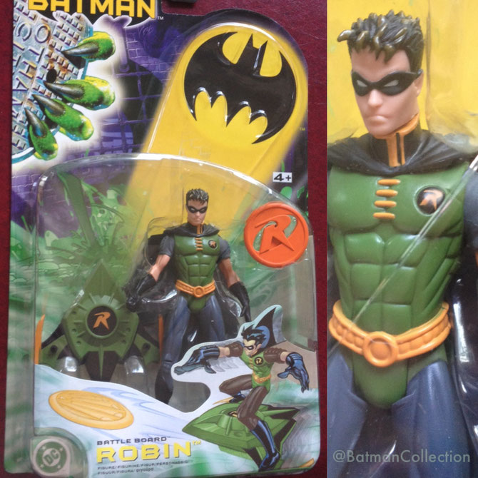 Battle Board Robin, action figure by Mattel (2003). Green suit variant.