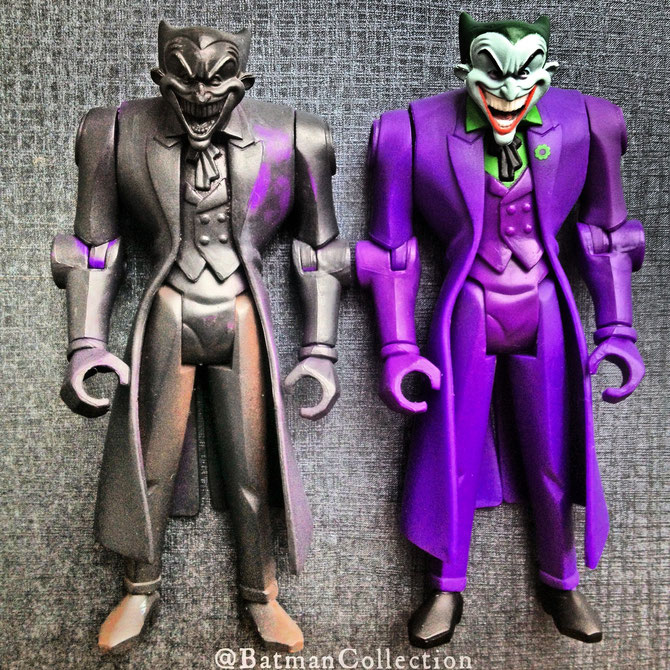 Joker action figure - Prototype and a finished official version. From the Batman: The Brave and the Bold line by Mattel.