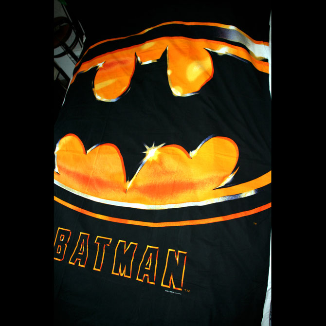 Batman Duvet Bed Cover, made in Sweden 1989. Licensed by DC / Warner.