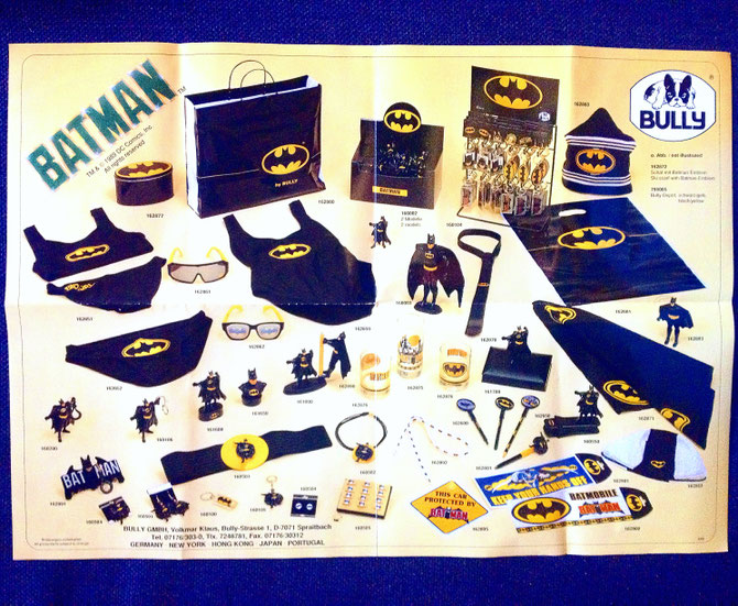 A Batman product poster from Bully, Germany. 1989.