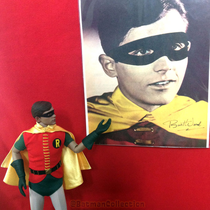 Robin (1966) by Hot Toys + Burt Ward as Robin print from 1966/67, with a pre-printed autograph