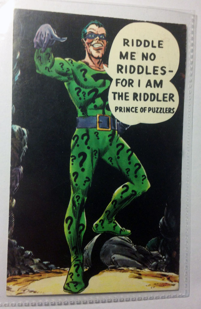 Batgram Riddler card from 1966.