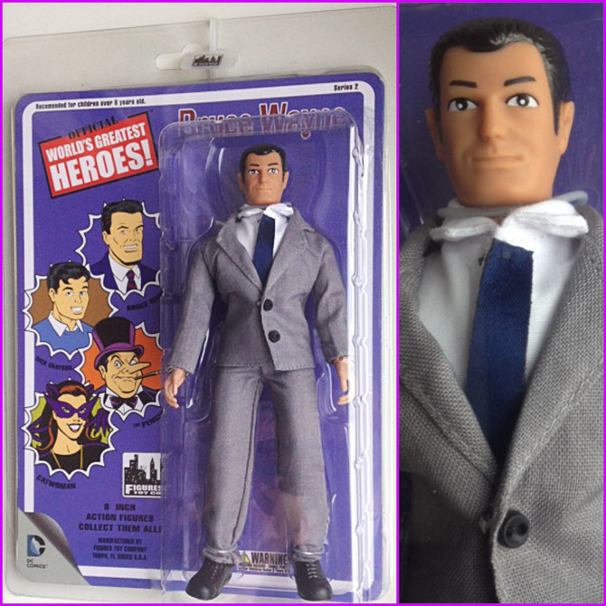 Bruce Wayne 8-inch doll figure, a re-issue of a rare 1970s figure by MEGO.