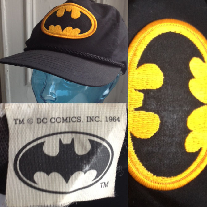 Batman cap from 1989, from the Warner Bros Collection.