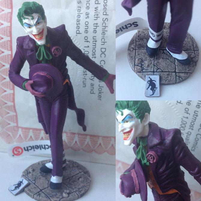 Joker figurine, by Schleich. Limited first run of 1.000 figures. Comes with a certificate. 