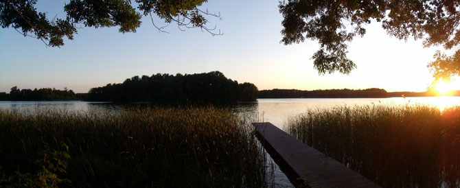Abendstimmung in unmittelbarer Nähe der Ferienwohnung "Henriette" in Lychen