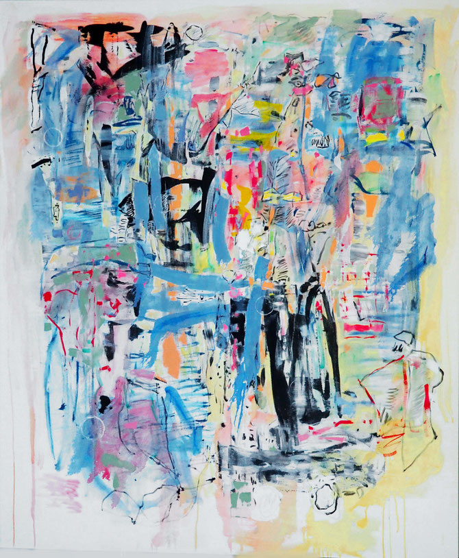 gerSCh*   AnzW 51/24   Paintings Of Another Present Era  No.5   Acryl/Öl auf Nessel   175x145cm