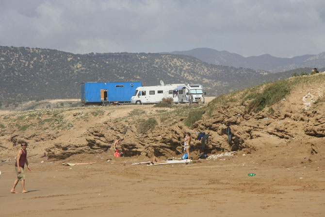 het strand van Taghazoute