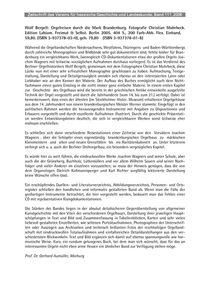 Zeitschrift des Vereins für hessische Geschichte, Band 111, 2006
