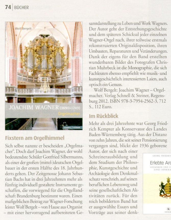 Monumente, Magazin für Denkmalkultur, 22. Jg. Nr. 6 Dezember 2012