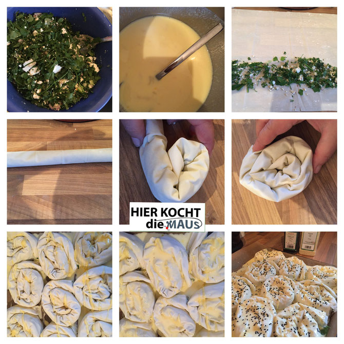 Rezept Börekschnecken mit Feta und Petersilie