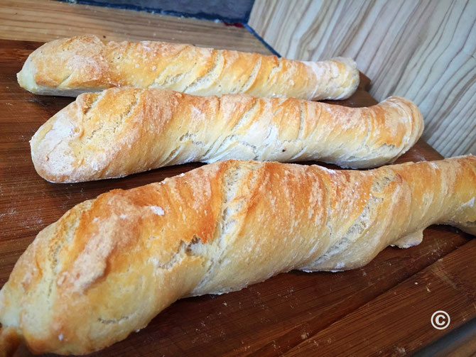 Rezept selbstgemachtes frisches Baguette wie vom Baecker