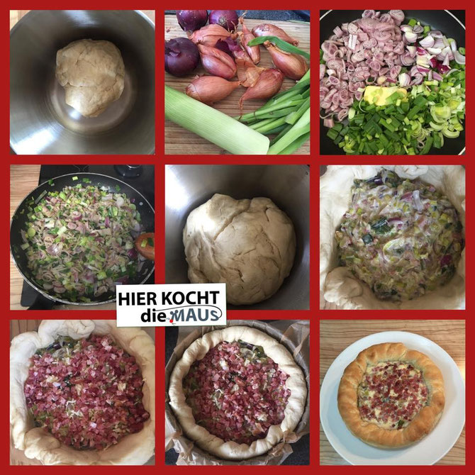 Rezept saftiger Zwiebel-Lauch-Kuchen | Zwiebelkuchen - Sogan