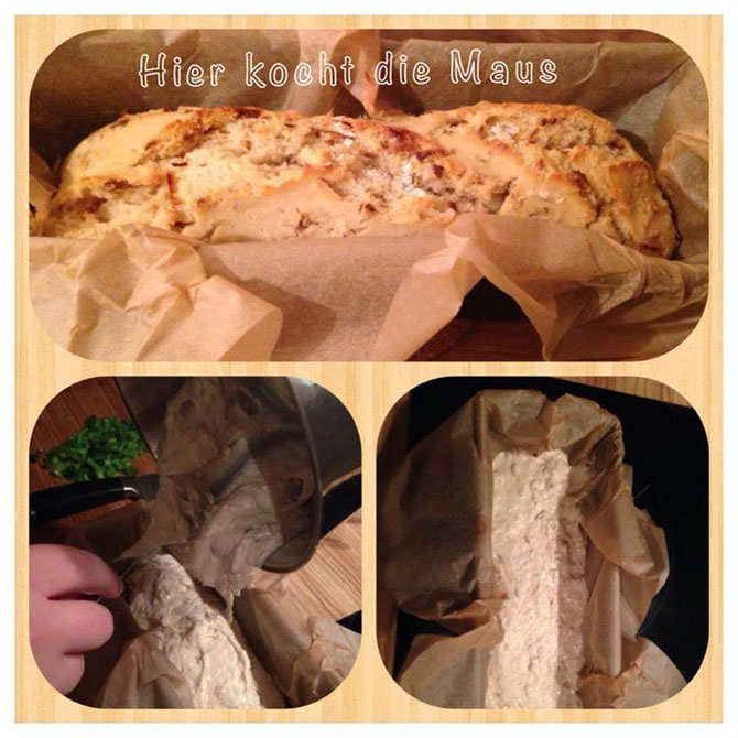 Super schnelles und einfaches Milchbrot mit Röstzwiebeln