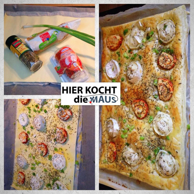 Blätterteig mit Ziegenkäse und Honig