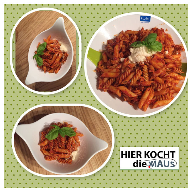 Pasta mit Tomatensauce sizilianische Art a la Jamie Oliver