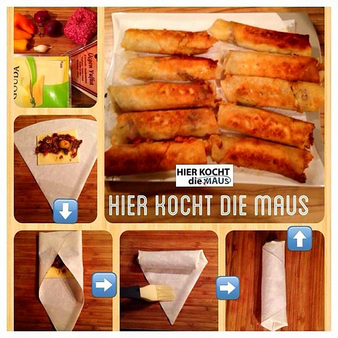Türkisches Rezept einfache Sigara Börek-Gefüllte Hackröllchen