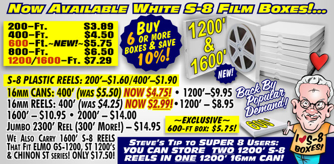 You certainly CAN buy film BOXES, REELS & CANS from The Reel Image!
