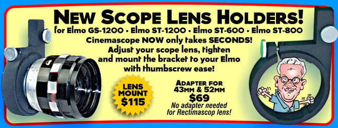 New Scope Lens Holders for Elmo GS-1200, ST-1200, ST-600 and ST-800 from The Reel Image!