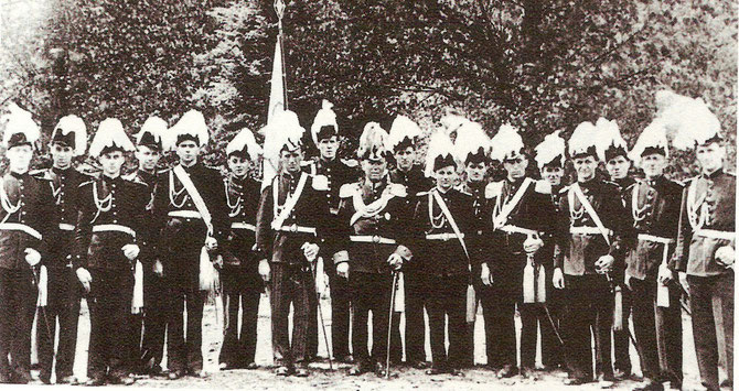 Offizierskorps im Jahre 1950 mit General Josef Bongen in der Mitte