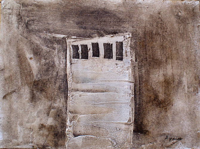 Sans titre, 42x30cm, Mixed media on cardstock