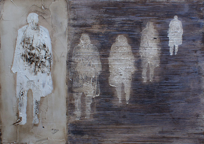 Sans titre, 80x50cm, Mixed media on cardstock