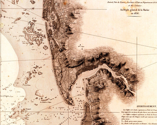 carte de beautemps baupré( 1836)