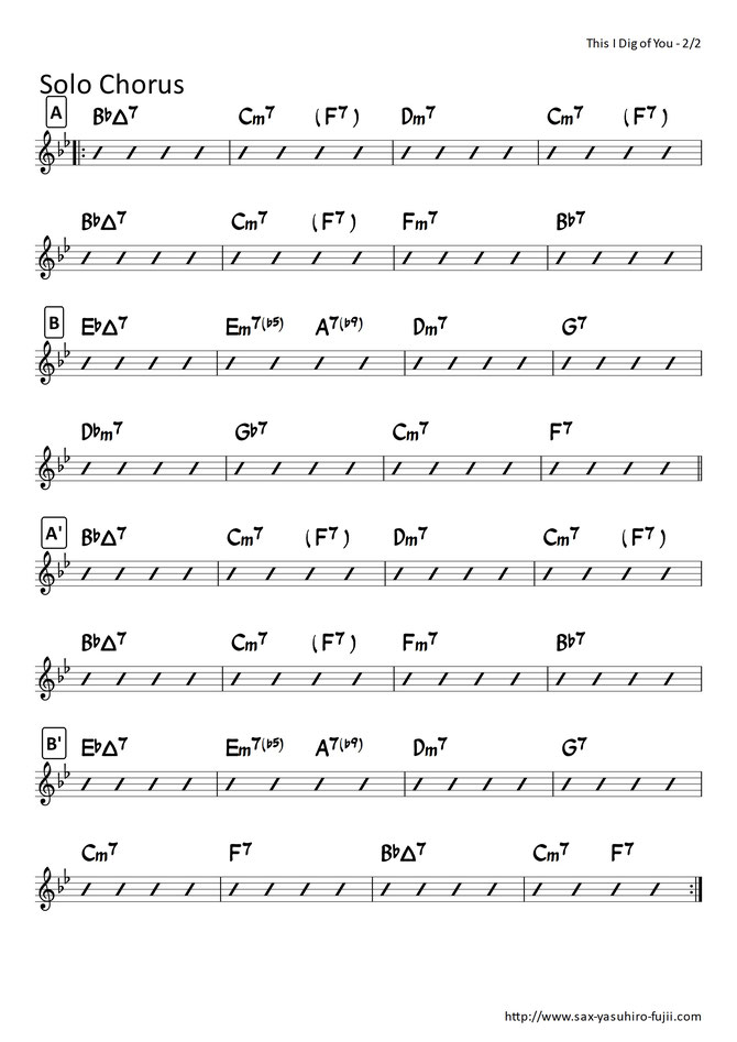 This I Dig of You - Hank Mobley -Solo Chorus - Transcription