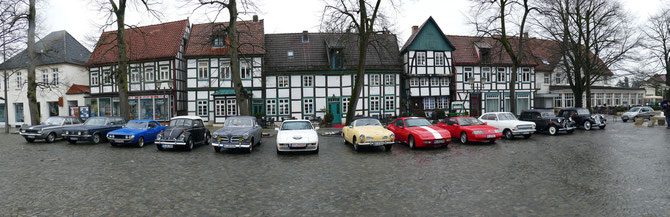 Trotz hoher Luftfeuchtigkeit am 25.03.2016 in Bad Essen zu Gast: die Oldtimer IG Osnabrück !