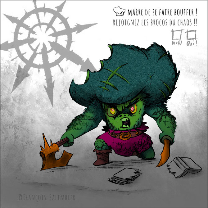 charadesign monstre légume brocoli du chaos