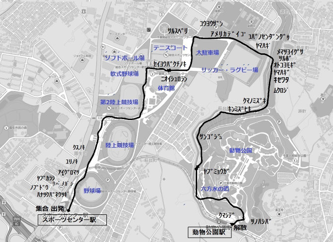 六方水の道観察会ルーと図