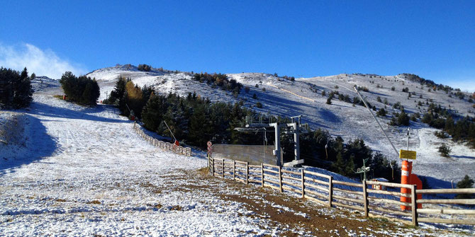 soleil sur la station de ski de Camurac