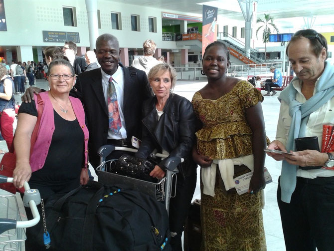 Fin du séjour : départ de Bordeaux pour Dakar, avec Alain et Maryline MAILLETAS et Aline GRANGE