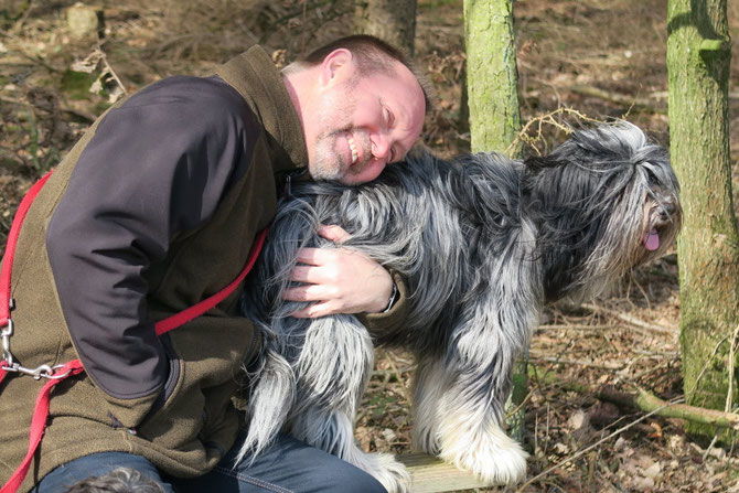 Fotografiert von Martina und Wolfgang bei einem Besuch in Walsede. Klaus mit Caatje