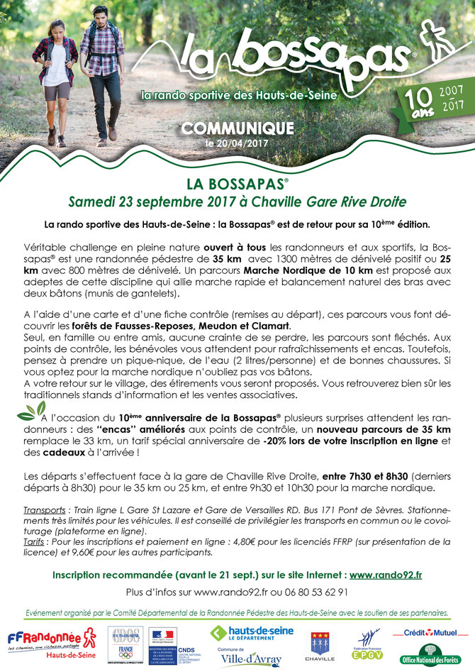 Communiqué La Bossapas 2016