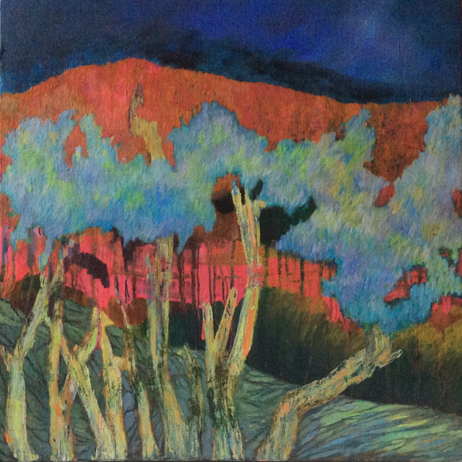 No more birds singing - 50x50cm - mixed media - 2016