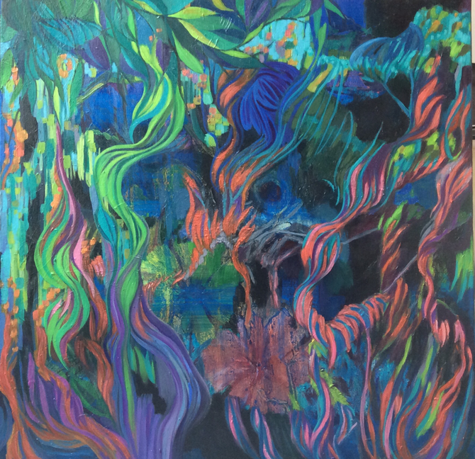 Hidden Spirit, 50x50cm, oil on canvas, 2016