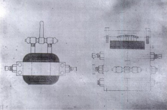 Fig. 30. Diagrammatic representation of small high frequency mechanical and electrical oscillator used in many investigations.