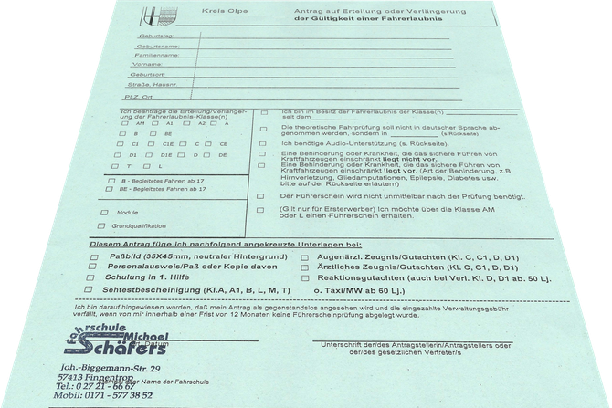 / Dein Weg zum Führerschein - Fahrschule Schäfers