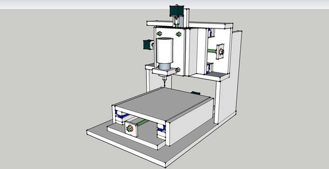 SketchUp - Modell der Fräse