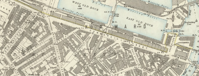 Leith in 1894 where William and Betsy's son William was born in 1868 at 2 West Cromwell Street near Commercial Street station