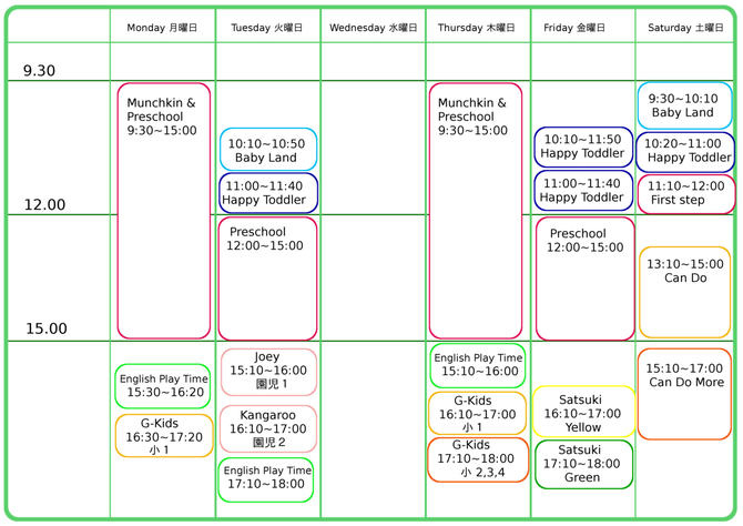 2014 Aprils~ schedule